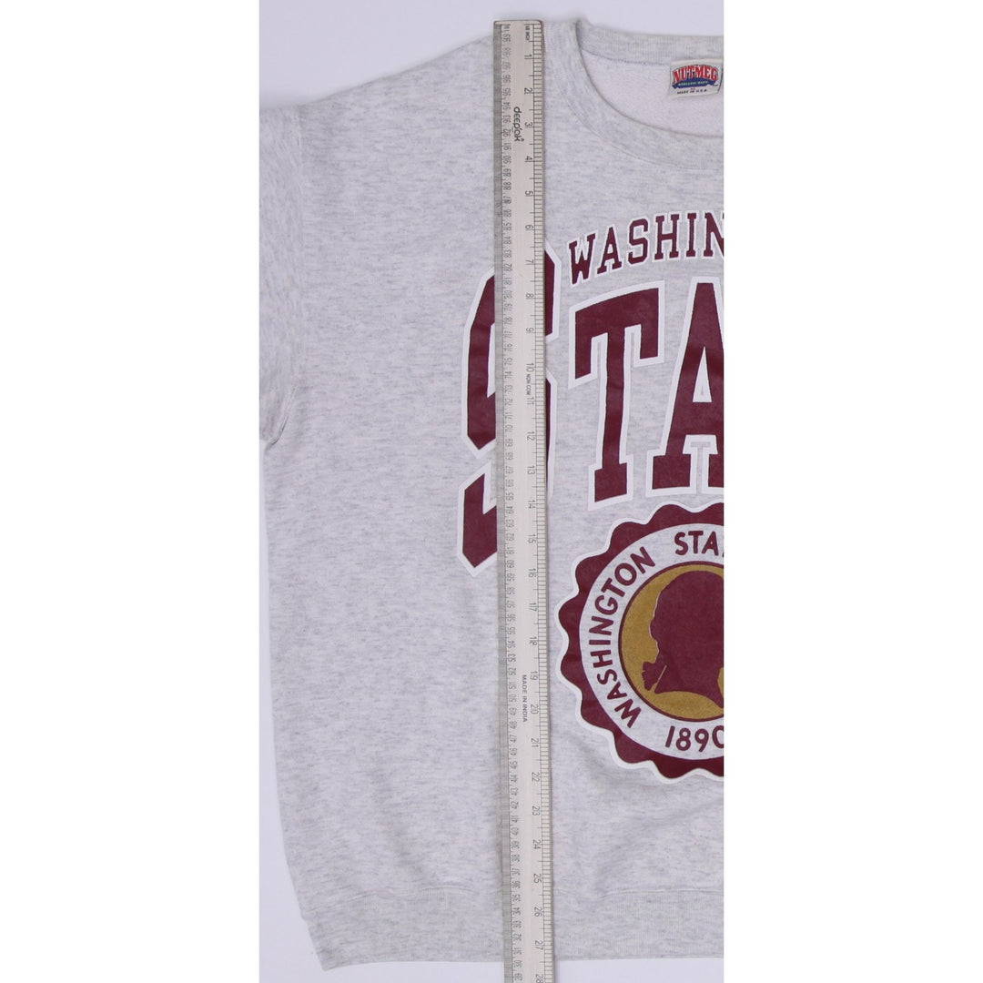 Vintage Nutmeg 90s Washington State Sweatshirt Gray Logo Size XL