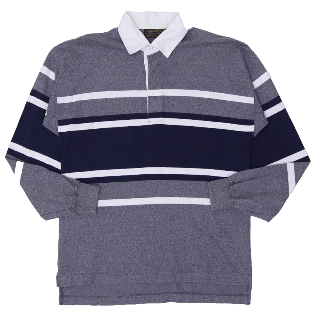 Mens Eddie Bauer Striped Rugby Shirt - Fashion Rerun Vintage Migration_T-Shirt