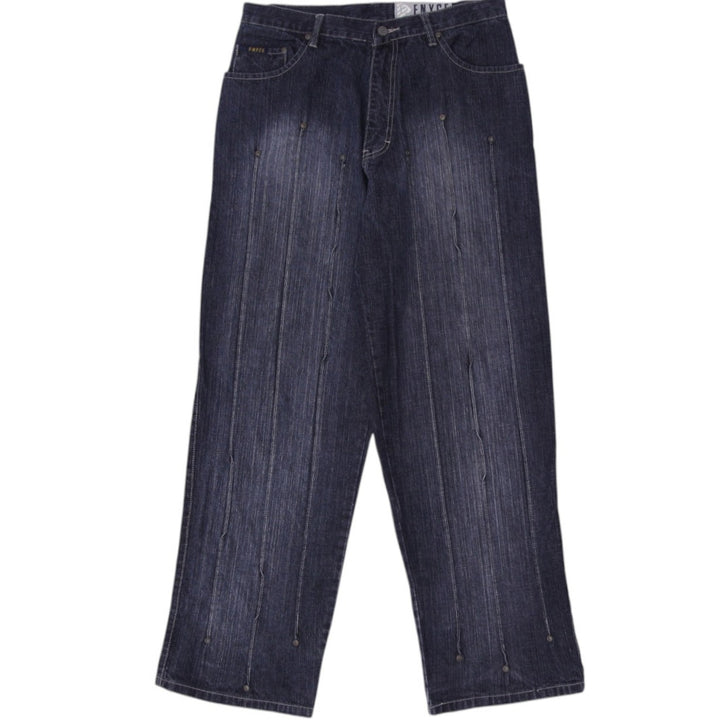 Y2K Mens Enyce Jeans Blue Straight Fit Denim Embroidered