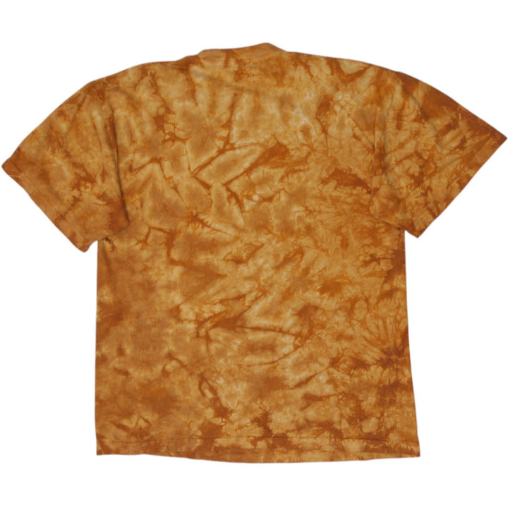 Vintage Gooses Australia T-Shirt Mens Ochre Tie Dye Camel Made in Australia L