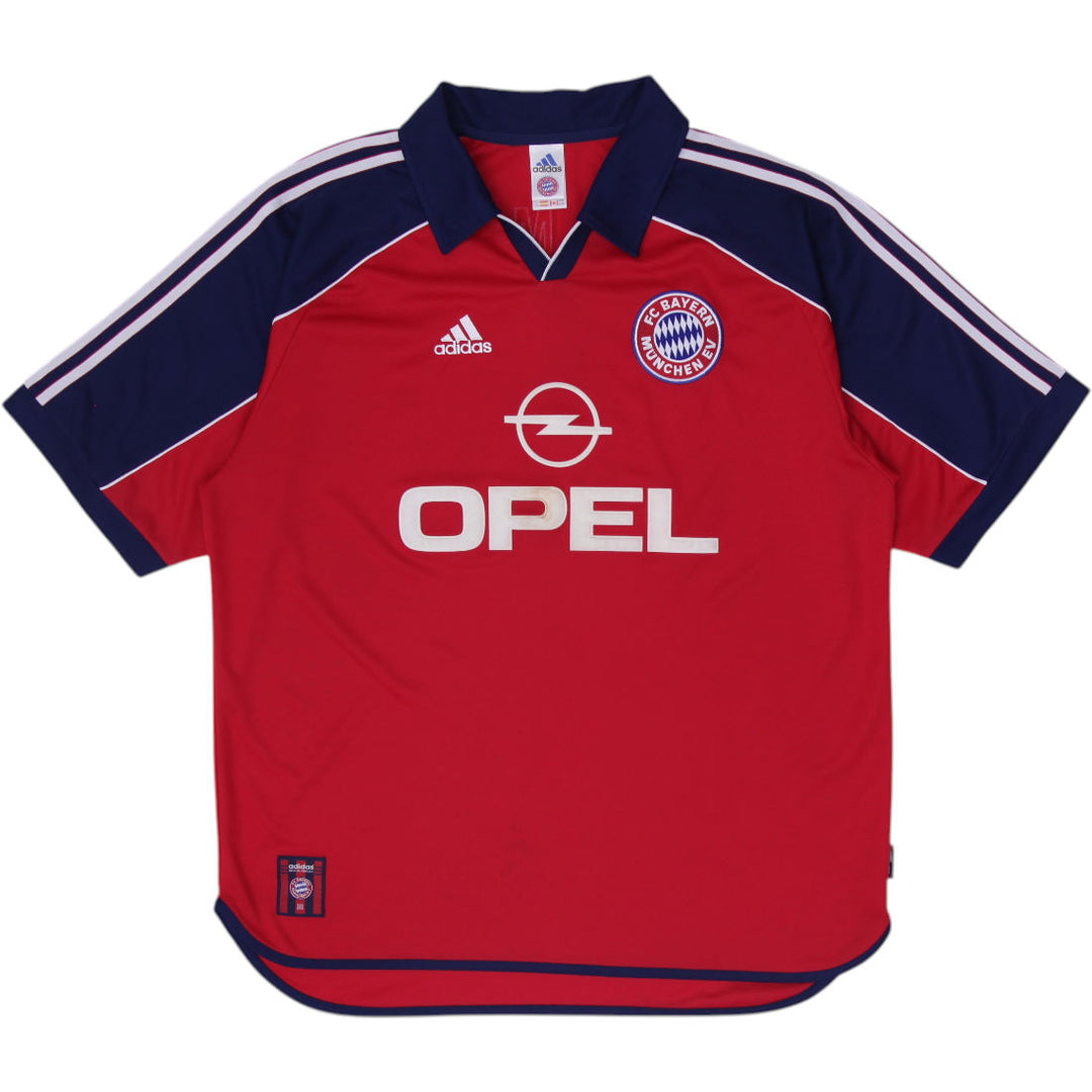 Vintage Mens 90s Adidas FC Bayern Munich Jersey Red Soccer Logo Opel