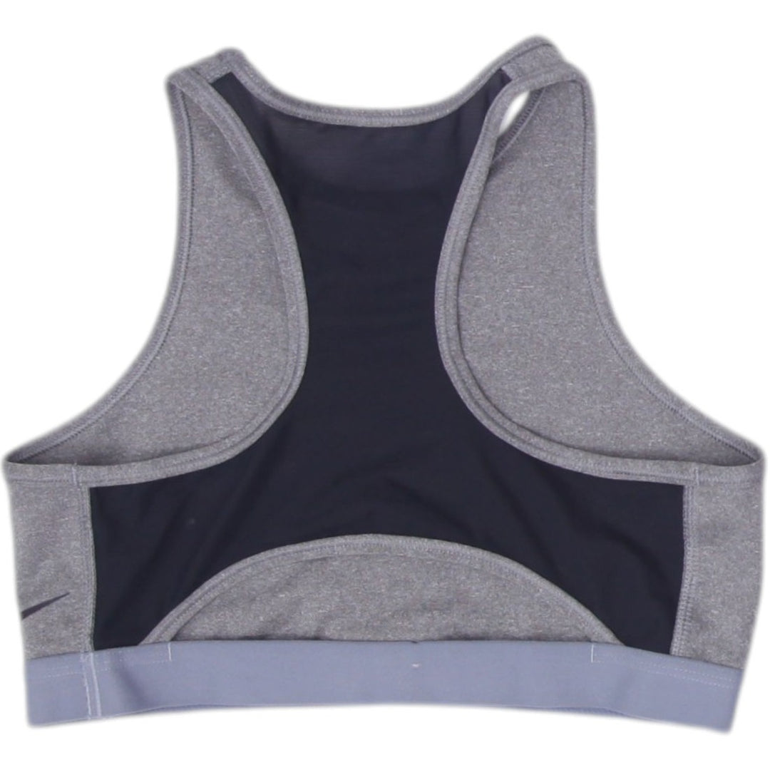 Ladies Nike Dri-FIT Sports Bra Gray Striped Breathable Size M