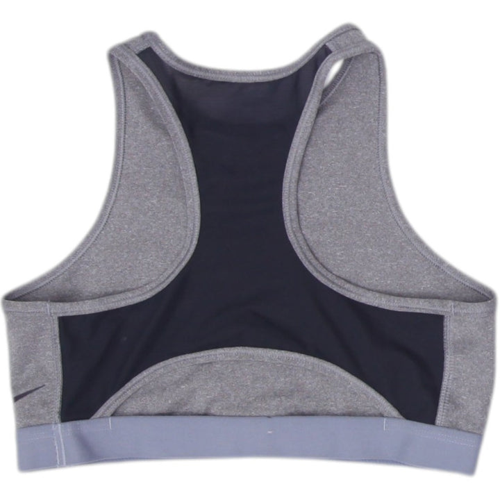 Ladies Nike Dri-FIT Sports Bra Gray Striped Breathable Size M