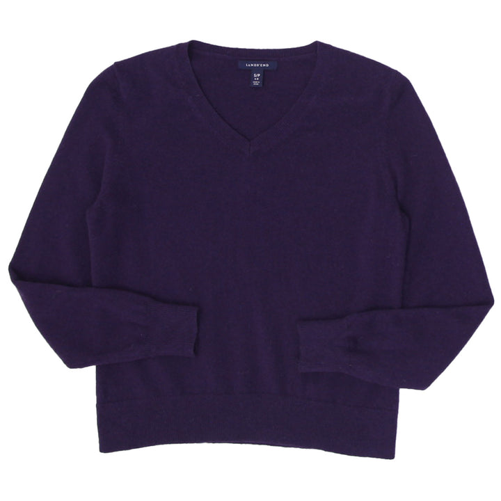 Ladies Lands End V-Neck 100% Cashmere Sweater