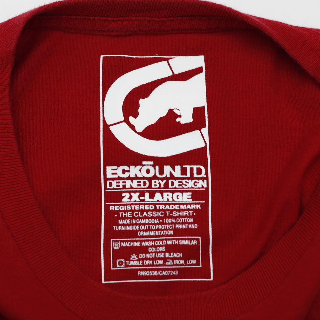 Y2K Mens Eckō Unltd. Graphic Superior Issue Crest Logo T-Shirt Size 2XL