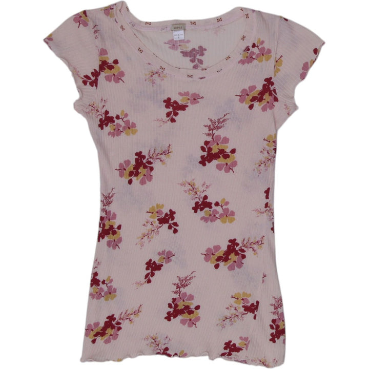 Y2K Ladies Zoey Floral  Short Sleeve Cotton Tee Size L