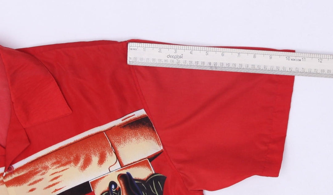 Vintage Mens BLNY Egypt Egyptian Statues Red Graphic T-Shirt Size L | Migration_Shirts - View 9 | Fashion Rerun