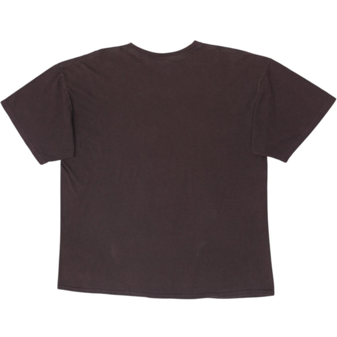 Mens Mad Engine Graphic T-Shirt Brown Size XL