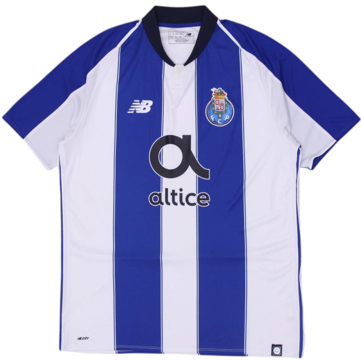 Mens New Balance 2018-19 FC Porto White Striped Soccer Jersey | Migration_Jerseys | Fashion Rerun