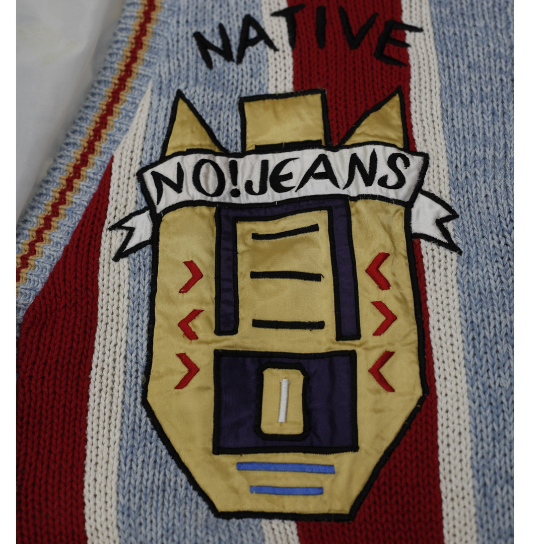 NO! JEANS Vintage 60s All Star Native Sweater Cardigan Lined Men Women One Size