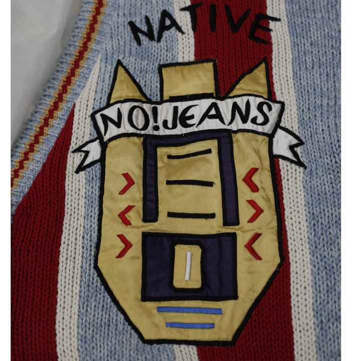 NO! JEANS Vintage 60s All Star Native Sweater Cardigan Lined Men Women One Size