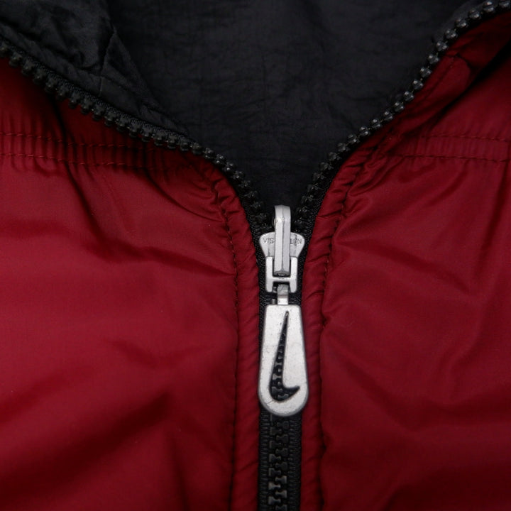Vintage 90s Nike Swoosh Reversible 90s Black Maroon Jacket