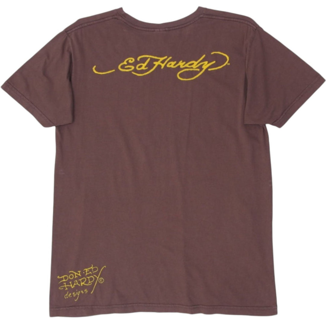 Y2K Mens Ed Hardy By Christian Audigier Graphic T-Shirt