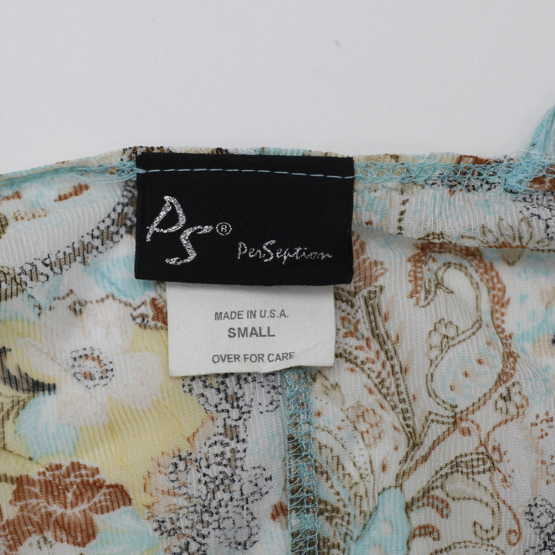 Y2K Ladies PS Perception Floral Tank Top Size S | Migration_Y2K Tops - Back View | Fashion Rerun