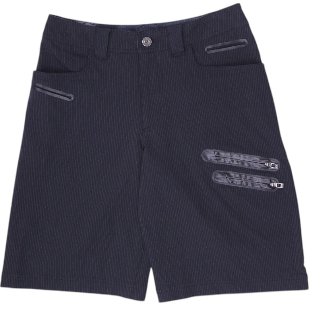 Mens Lululemon Tactical Pinstripe Chino Shorts Black Dual Zip Pocket Cargo Golf