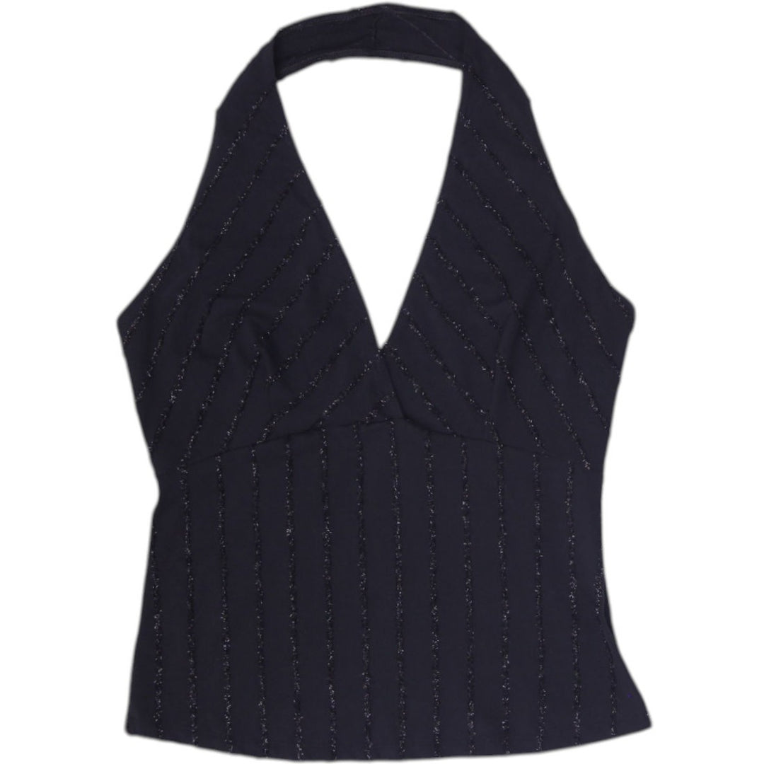 Y2K Ladies Côté Femme Shimmer Halter Neck Top Size s