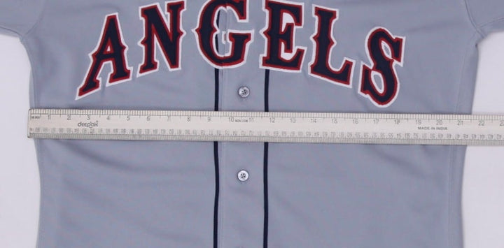 Vintage Mens Russell Athletic Angels Baseball Jersey Gray Team Logo | Migration_Jerseys - Alternate View | Fashion Rerun