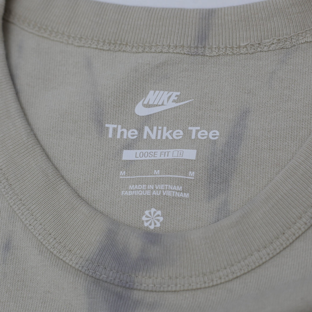 Mens Nike Premium Essentials Tie-Dye T-Shirt Rattan Beige Grey Loose Fit