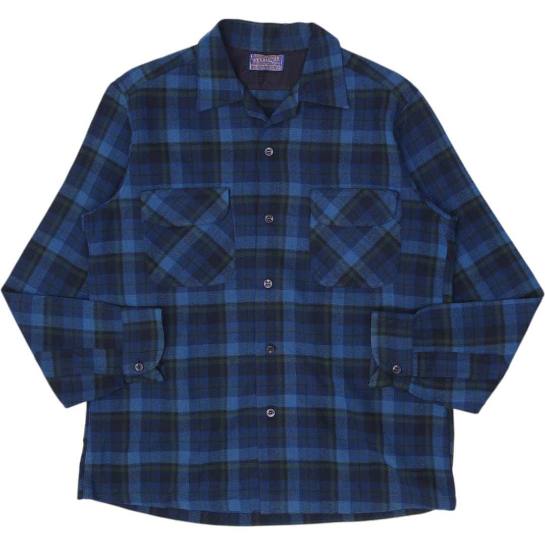 Vintage Pendleton Wool Checkered Long Sleeve Plaid Shirt Made in USA Size M