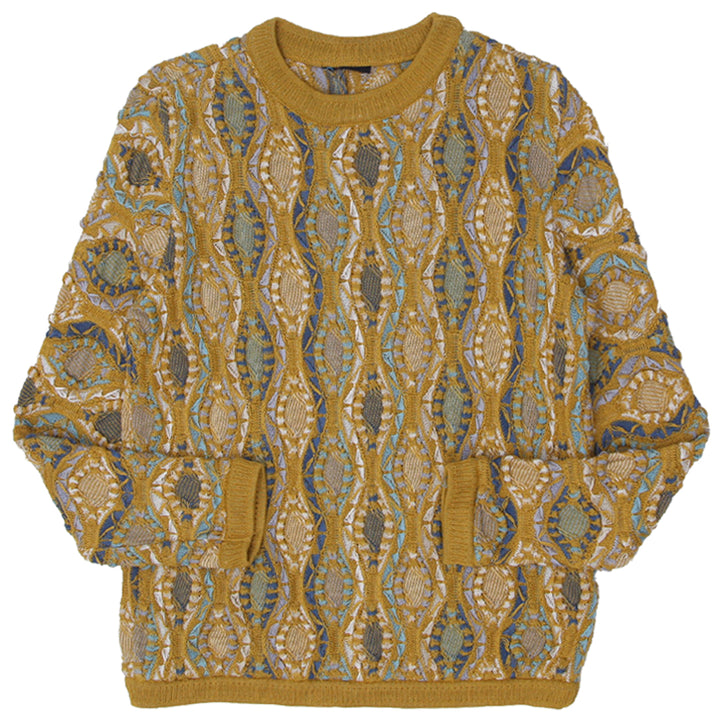 Vintage Yellow Knit 3D Sweater - Fashion Rerun Vintage Migration_Sweaters