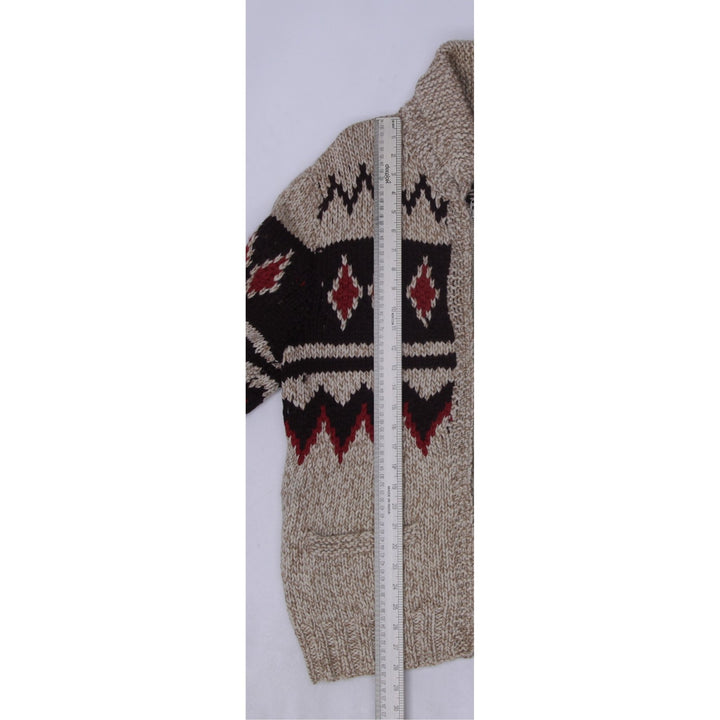 Vintage 50s Cowichan-style Mary Maxim Wool Knitwear Size XL | Migration_Jumper & Knitwear - View 9 | Fashion Rerun