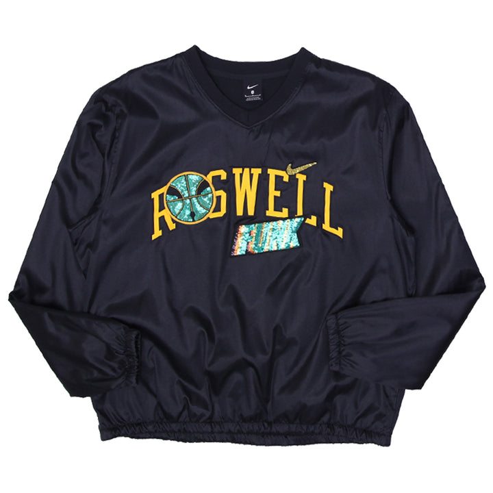 Mens Nike Roswell Rayguns Basketball Top Long Sleeve Warm-Up Black Gold Jacket