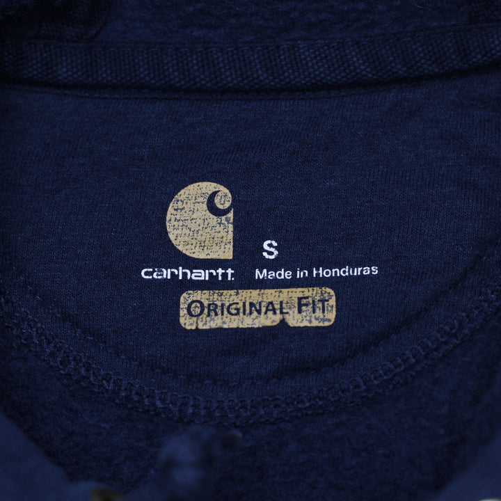 Mens Carhartt K288 Logo Graphic Sleeve Heavyweight Hooded Sweatshirt Size S