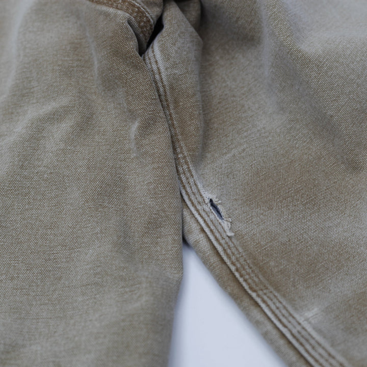 Vintage Carhartt J141 BRN Sherpa Lined Sandstone Duck Jacket Size XL