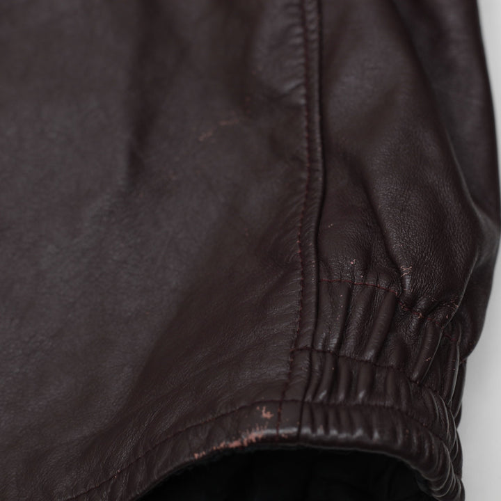 Vintage McMaster University Full Leather Varsity Jacket Size 46
