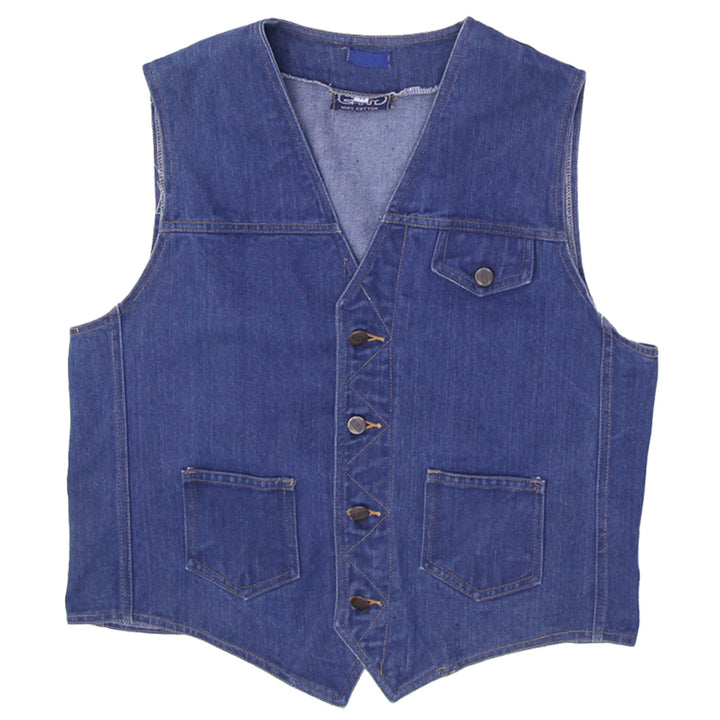 Vintage Blu Spirit 100% Cotton Denim Vest