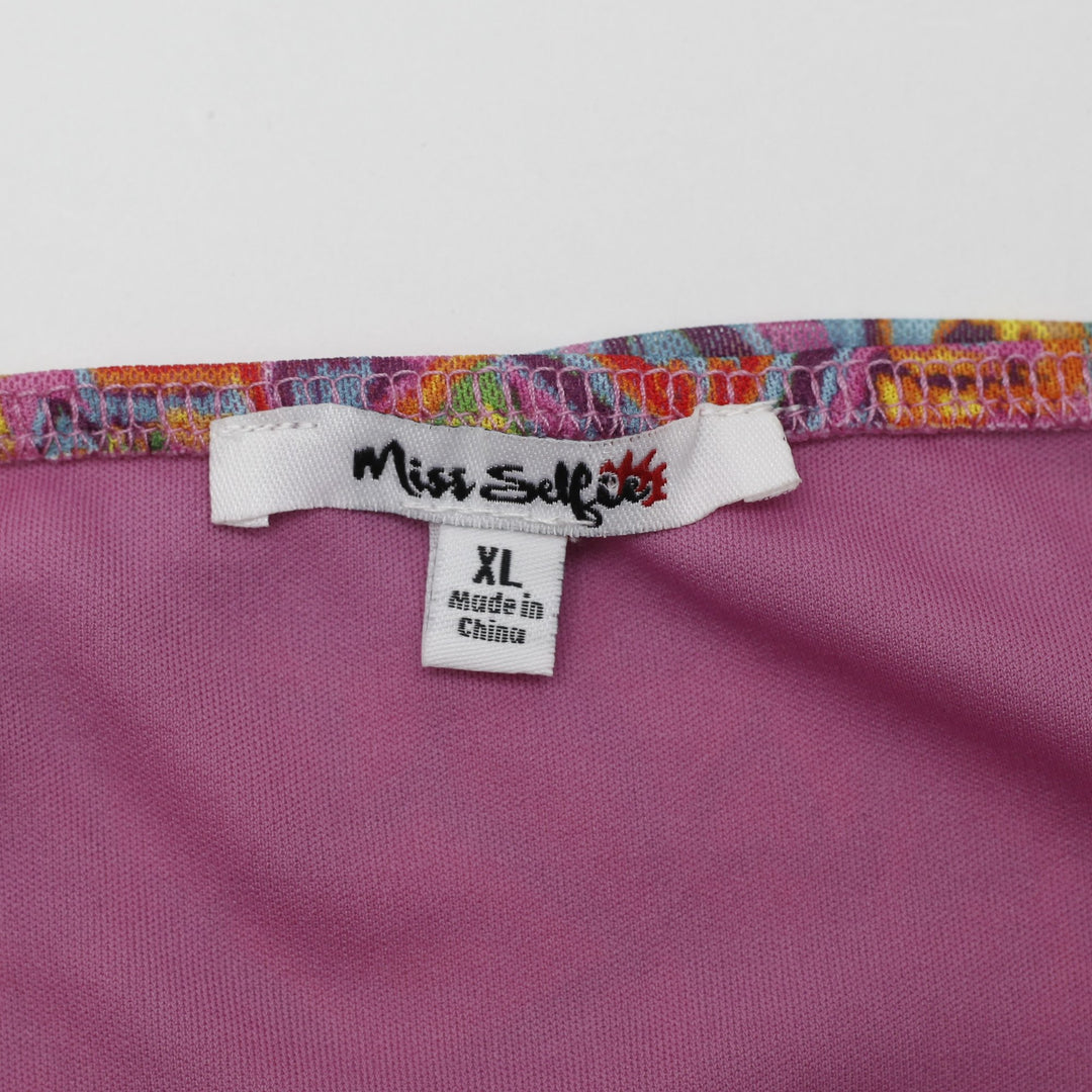Y2K Ladies Miss Selfridge Patterned Tank Top Size XL