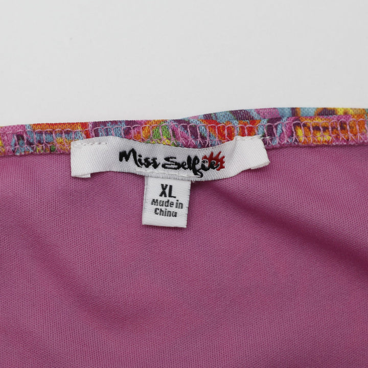 Y2K Ladies Miss Selfridge Patterned Tank Top Size XL