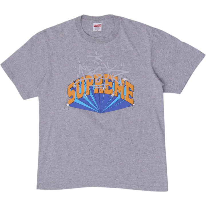 Mens Supreme x IRAK Arc Tee Heather Grey Made in USA Graphic T-Shirt Size Small