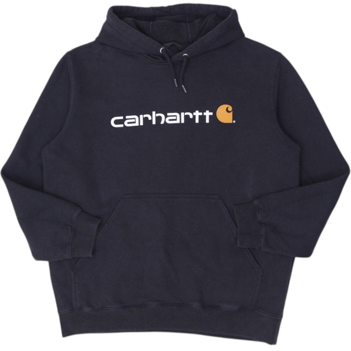 Mens Carhartt Loose Fit Black Pullover Hoodie Large