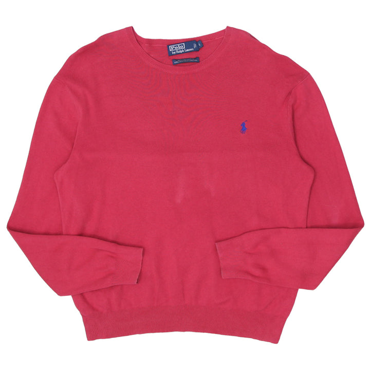 Mens Polo by Ralph Lauren Pima Cotton Red Sweater