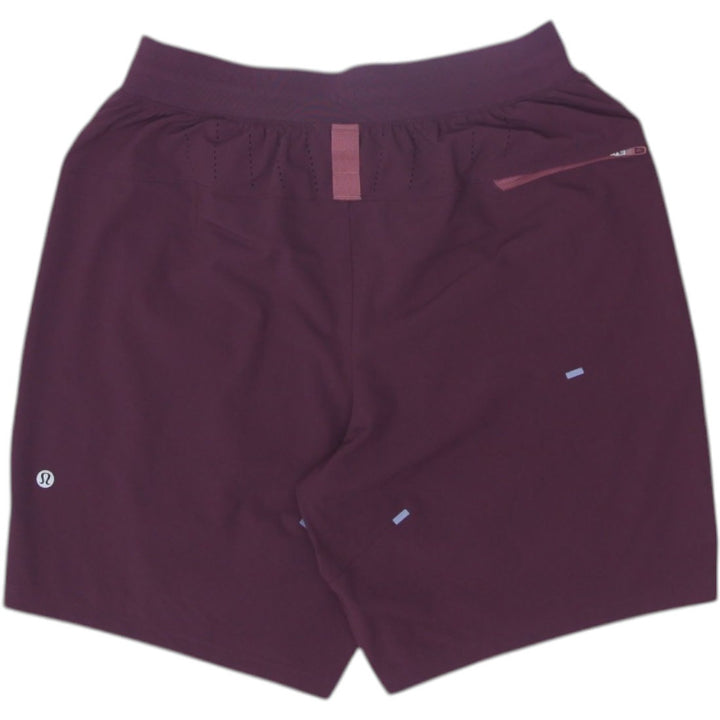 Mens Lululemon Shorts Maroon Quick Dry With Inner Shorts