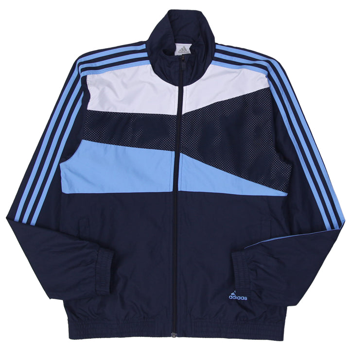 Mens Embroidered Adidas Logo Zip Up Sleeve Stripe Sports Jacket