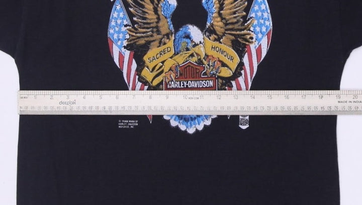 Vintage 1980s Harley-Davidson 3D Emblem Black Single Stitch T-Shirt | Migration_T-Shirts - View 7 | Fashion Rerun
