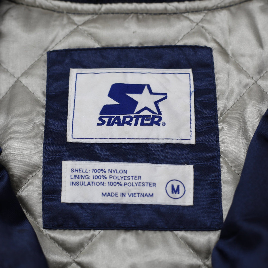 Vintage Starter New England Patriots AFC NFL Football Satin Bomber Jacket Size M