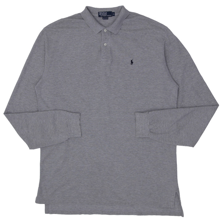 Mens Polo Ralph Lauren Long Sleeve Polo T-Shirt Gray - Fashion Rerun Vintage Migration_T-Shirt
