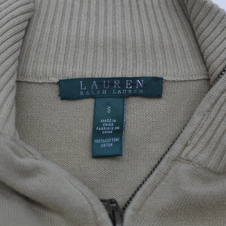 Ladies Lauren Ralph Lauren Full Zip Cotton Knitwear Sweater Size S