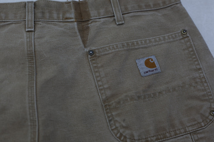 Mens Carhartt BO1 BRN Double Knee Dungaree Fit Pants