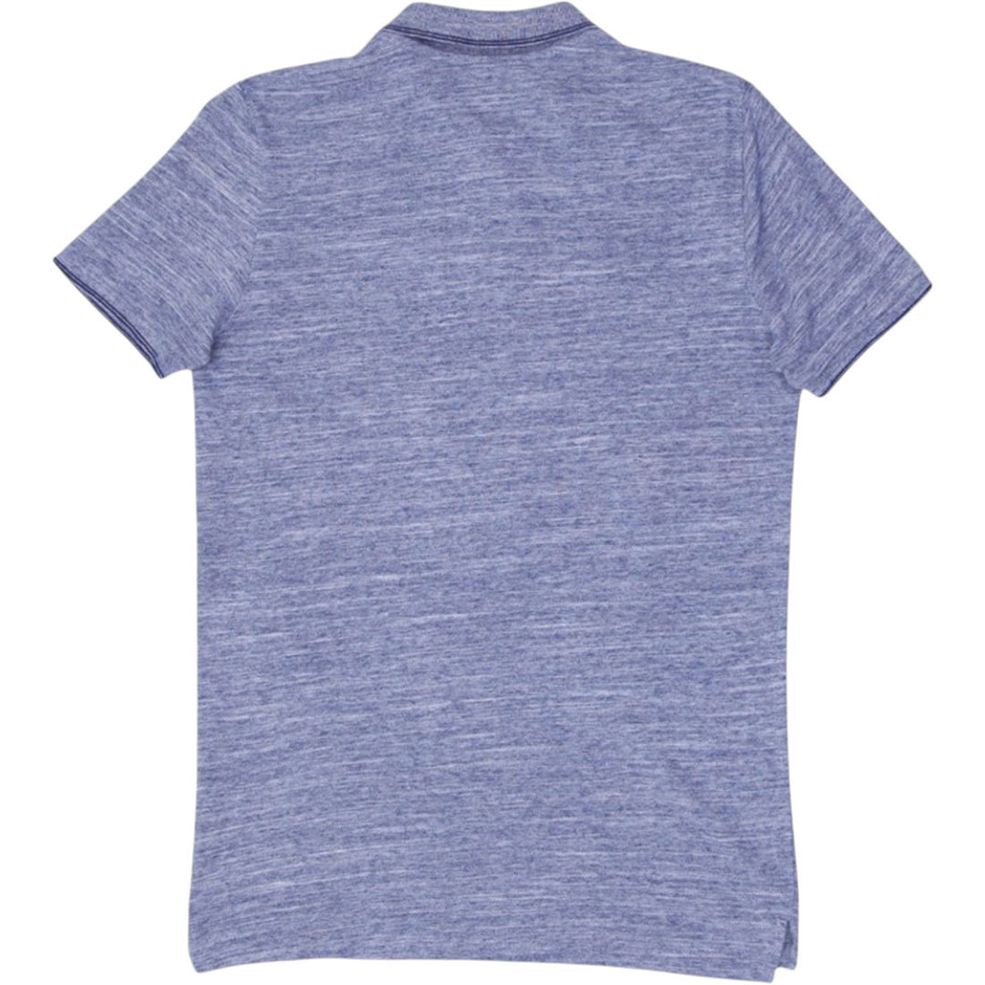 Men’s American Eagle polo shirt in heather blue, short sleeve with casual style