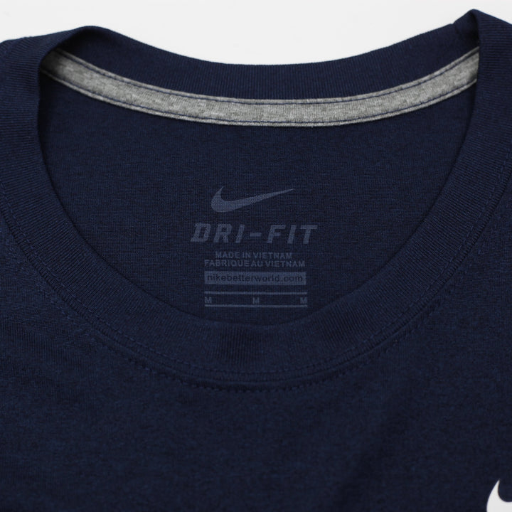 Mens Nike Dri-FIT T-Shirt Navy Blue Athletic Breathable Size M
