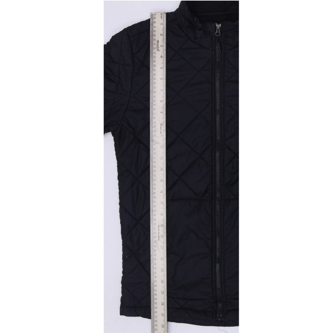 Mens The North Face Quilted Jacket Black Insulated Pockets Full Zip