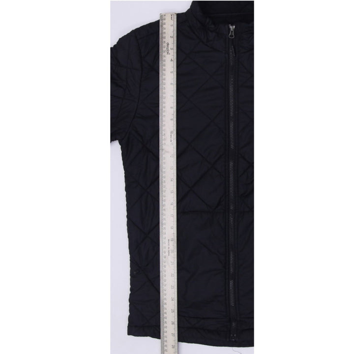 Mens The North Face Quilted Jacket Black Insulated Pockets Full Zip