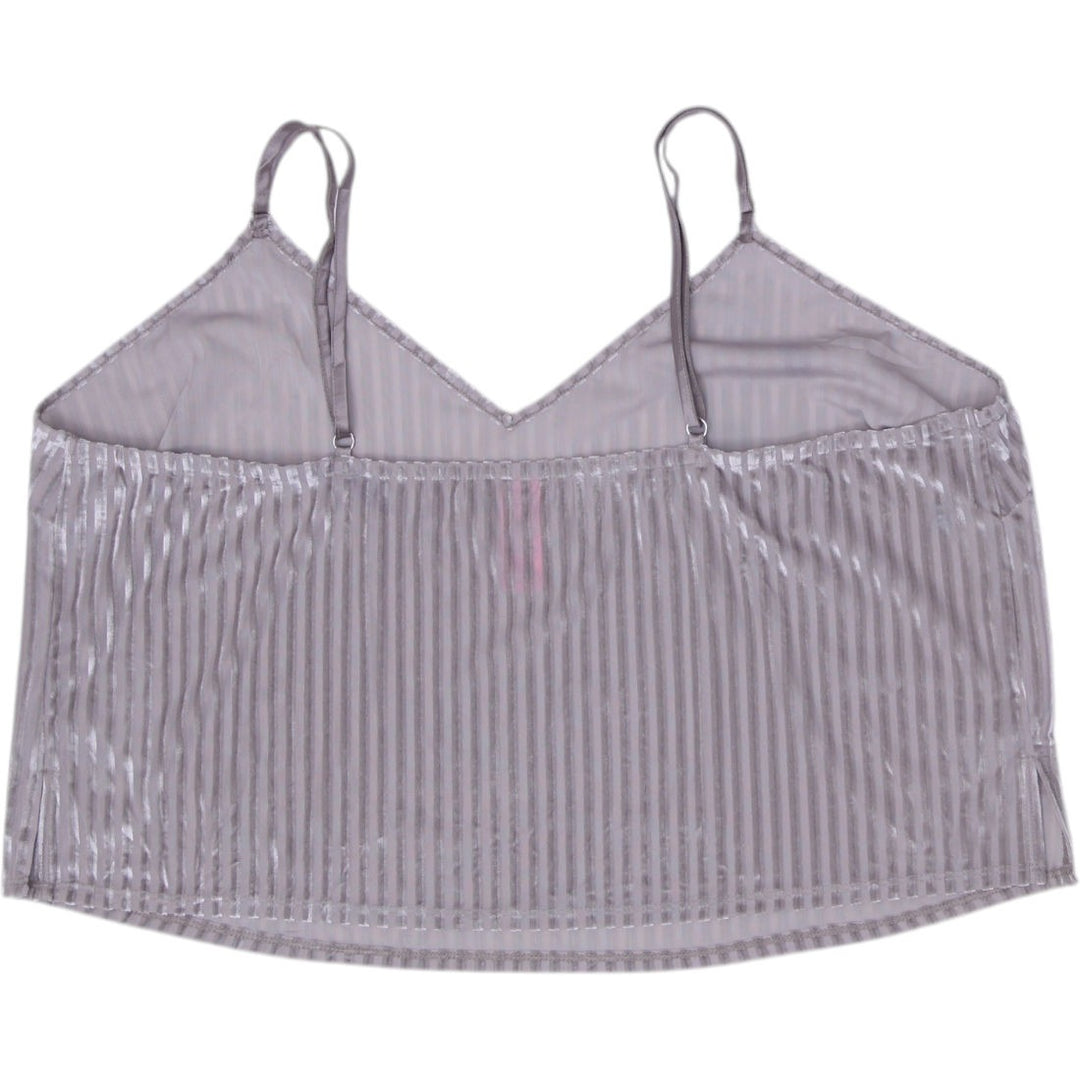 Y2K Ladies La Senza Metallic Pleated Cami Strappy Top Size XL