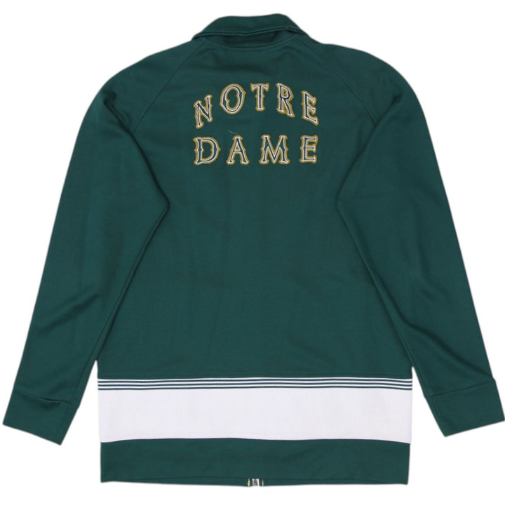 Vintage Adidas Notre Dame Fighting Irish Green Track Zipper Jacket Size M | Migration_Jackets - Side View | Fashion Rerun