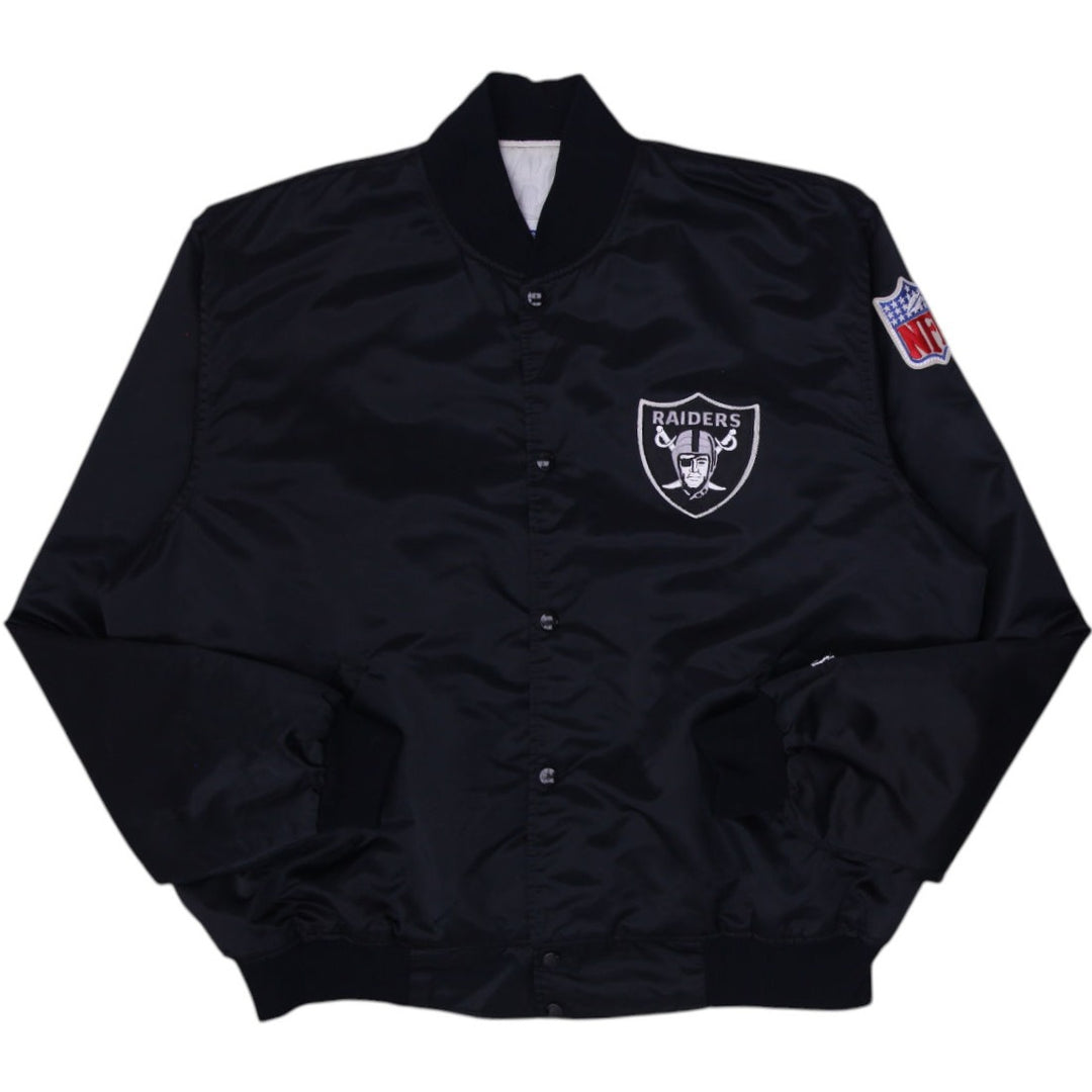 Vintage 80s Mens Starter Los Angeles LA Raiders Satin Varsity Jacket Size XXL