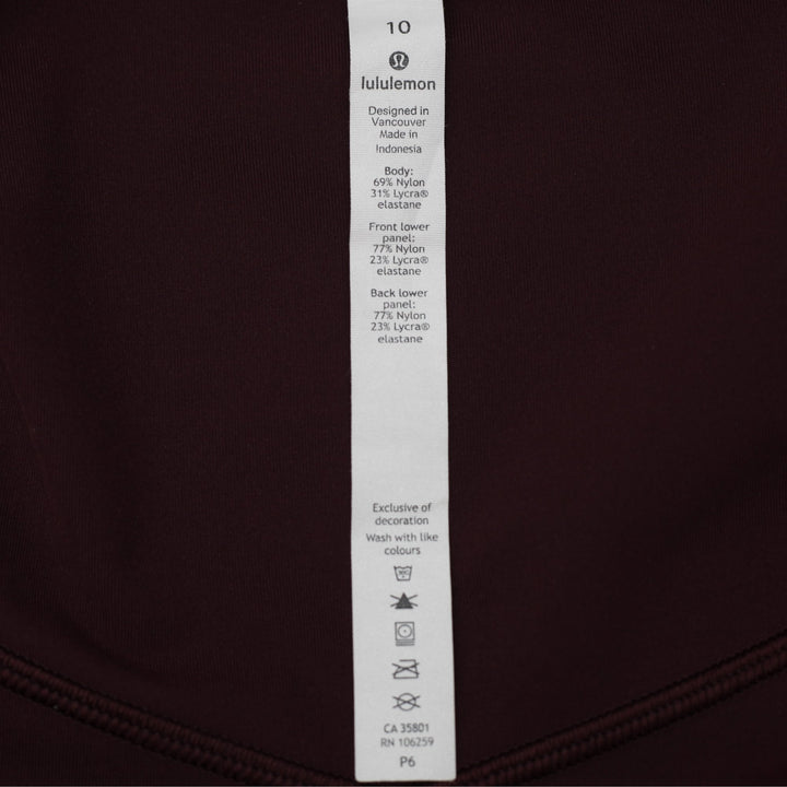 Ladies Lululemon SenseKnit Running Leggings Size 10